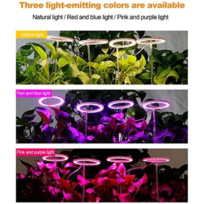 Lampe De Plante, Lampe Led Horticole, Lampe De Croissance Avec USB 4  Luminosités À Intensité Variable, Lumière Pour Plantes Lumière - Cdiscount  Jardin