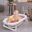 HENGMEI Baignoire pliable d'assise Siège pour bébé portable de bain 0-8 ans, Rose-3
