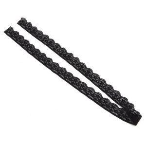 Ruban Dentelle Noire Nylon/Spandex - 15cm X 1 Yard - Pour Couture, DIY, Mariage - Élasticité Et Douceur