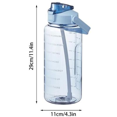 Hydracy Gourde Graduée Heure - 1 L Gourde Heures sans BPA - Gourde Eau