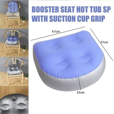Coussin De Bain Gonflable Antidérapant à Ventouses – Soutien Dos & Fesses Ultra Confortable, Rempli D'Eau, Bleu – Idéal Baignoire, Spa, Jacuzzi