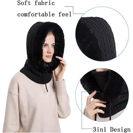 Bonnet écharpe Coupe-vent Pour Femmes