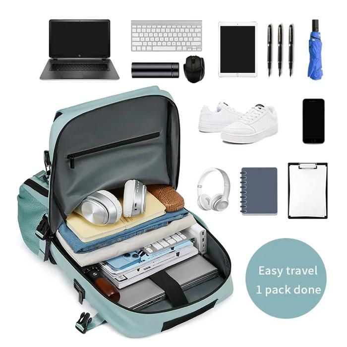 Sac à Dos Voyage SEAFEW 40x20x25cm - Compatible Ryanair - USB Imperméable - Pour Femme - Multifonction