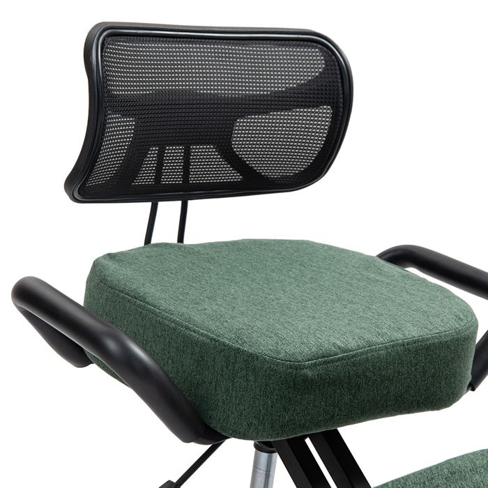 Kenoko HOZERU - Chaise de Bureau Ergonomique Réglable | pour Maison Bureau | avec Repose-Genoux | Housse Tissu | Gris Clair - Maison Kenoko HOZERU - Chaise de Bureau Ergonomique Réglable | pour Maison Bureau | avec Repose-Genoux | Housse Tissu | Gris Clair - Maison