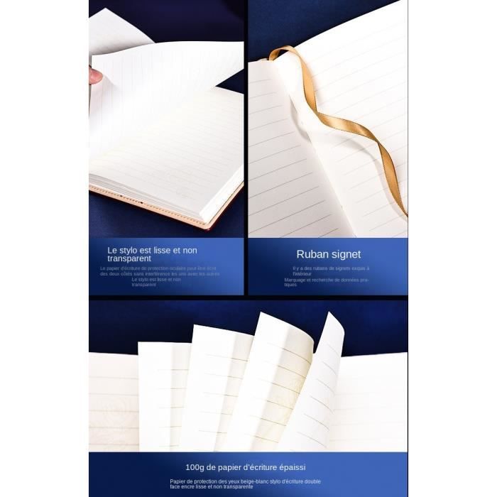 Journal en cuir PU texturé, 100 g/m², 224 pages avec serrure Journal en cuir PU texturé, 100 g/m², 224 pages avec serrure