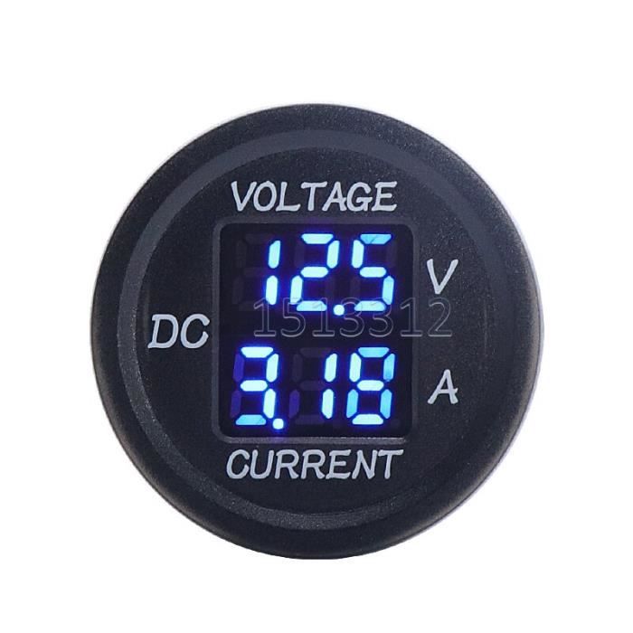 AYNEFY Voltmètre 12V Voltmètre universel jauge voltmètre LED affichage  numérique 52mm diamètre pour 12V Auto - Cdiscount Bricolage