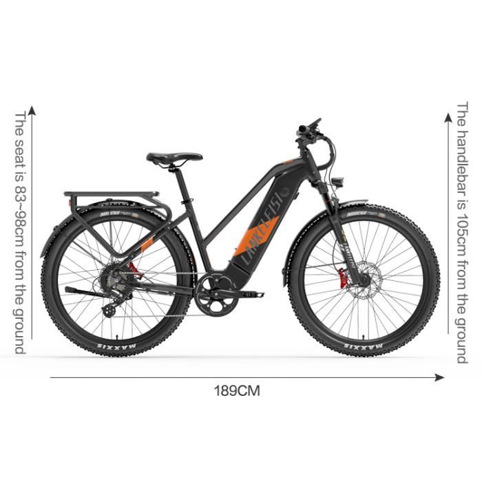 VTC electrique adulte LANKELEISI MX600PRO Autonomie 150km 27 5 pouces VTT fat bike Moteur 500W 35KM H amortisseur avant 48V20Ah Cdiscount Sport