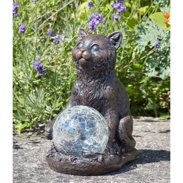 Figurine Solaire Chat Blanc | Hoche la Tête | Déco Voiture & Bureau