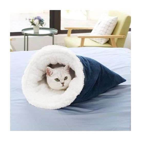 Sac De Couchage Douillet Pour Chat/chien – Intérieur Chaud, Design Hivernal – Idéal Salon, Chambre, Balcon