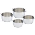 Série casseroles Select D : 14,16,18,20 cm inox - lot de 4-0