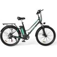 HITWAY Vélo électrique - E-Bike Pneu 26” - Moteur 250W - Shimano 7 Vitesses - Batterie au Lithium Amovible 11,2 Ah/36 V - Noir-0
