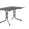 Table pliante 140 x 90 cm, plateau Polytec® anthractite, structure gris clair-0