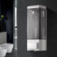 500ml Distributeur de savon manuel de liquide désinfectants gel douche Montage mural pour maison toilettes salle de bains Hôtel en-0