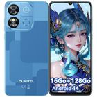 OUKITEL C57 Pro Smartphone Pas Cher - 6.52" Écran - 16(4+12)Go+128Go - Android 14 13MP 4300mAh - Téléphone 4G Double SIM GPS - Bleu