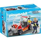 PLAYMOBIL - City Action - Chef des Pompiers avec Voiturette - Quad avec treuil et lance incendie