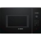 Micro-ondes simple encastrable 900W - BOSCH - BFL554MB0 - SER6 - Noir - Volume 25L - H 38,2 x L 59,4 x P 38,8 cm