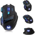 IAMS CHIEN Elenxs® ZELOTES Souris Optique F14 pour Joueurs Professionels Jeux d’ordi sans fil 2400DPI Vitesse Réglable Port USB 7 Boutons