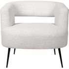 HABITAT ET JARDIN Fauteuil en tissu bouclette "iris" - Blanc