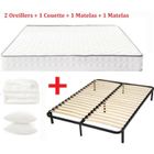 Pack Matelas + Sommier - IZTOSS - 140x190cm - HR - Ressorts ensachés