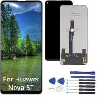 Écran LCD HUAWEI Nova 5T YAL-L21, YAL-L61 + vitre tactile lcd NOIR Taille 6.26 + Kit outils