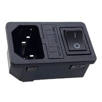 Équipement froid Connecteur Plug C-14 avec interrupteur noir et fusible 10A/250V