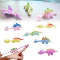 Slingshot Dinosaur Finger Toys, 2024 New Finger Dinosaur Toys, Rubber Flying Dinosaur Toys for Kids, Catapult Toys (10pcs)