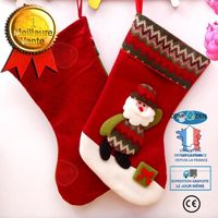 CONFO® Chaussettes de Noël décorations chaussettes de Noël tricotées sacs-cadeaux sacs de bonbons père noël chaussettes cadeaux atmo