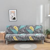 Housse de canapé futon sans bras - Antidérapante et pliable -Imprimé stretch - Sans bras - Convient pour canapé pliant de 3 places
