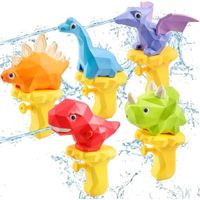 Pistolets à eau dinosaures pour enfants, 5PCS Jouets de piscine Jouets d'eau Jouets d'extérieur pour Garçon Fille de 2-6 ans
