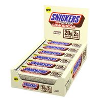 Barres low carb Snickers Hi-Protein Low Sugar - White Chocolate Peanut Boite de 12
