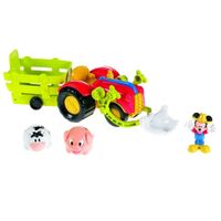 Figurine Tracteur de Mickey - Mattel - Pour Enfant de 2 ans et plus - Avec remorque et animaux