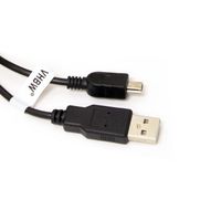 vhbw Câble mini USB - transfert/charge, 1.0 m, compatible avec Canon Digital Ixus 300, 300HS, 330, 400, 410, 430, 500, 510, 511,