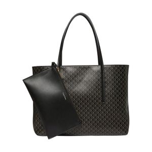 Sac à Main / Cabas Noir – 30x30x12 Cm, Anses Acétate/cuir, Neuf