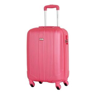 VALISE - BAGAGE ALISTAIR Airo 2.0 - Valise Cabine 55cm - ABS Ultra légère et résistante - Marque française - Garantie 2 Ans - SAV en France - Rose