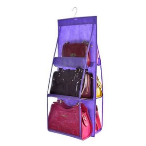 ORGANISEUR DE SAC violet--Accessoire De Rangement De Sac À Main À 6 Poches Pour Placard Et Garde-robe,organisateur Transparent