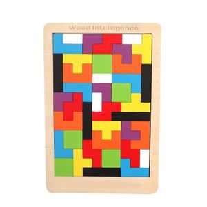 PUZZLE Puzzle 3D Coloré en Bois pour Enfant,Tangram,Jeu d