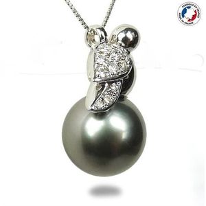 8-9 mm Tahiti naturelle Noir Collier De Perles 18/" AA Fashion Charmant