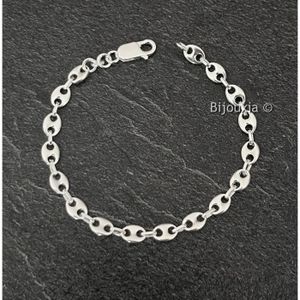 Bracelet Grains De Café Acier Inoxydable Argenté - 22 Cm, Unisexe