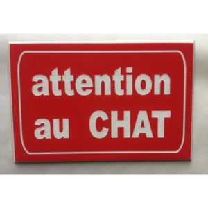Plaque Attention Au Chat Cdiscount
