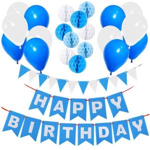 12 Ballons Pour Filles Garcons Et Adultes Gyvazla Kit De Decorations Anniversaire Inclure 1 Bannieres De Joyeux Anniversaire Happy Birthday 1 Guirlandes Etoile Set De 8 Boules En Papier Fournitures De Loisirs Creatifs Loisirs Creatifs