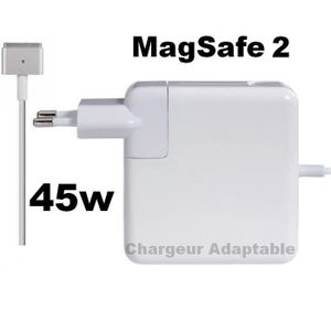 Chargeur Mural MagSafe 2 MacBook Air 45W Charge Rapide Compact A2