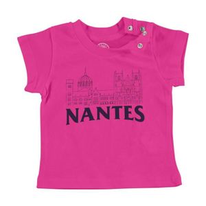 T-SHIRT T-shirt Bébé Manche Courte Rose Nantes Minimalist 