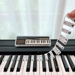 PIANO Étiquettes De Note De Clavier De Piano Amovibles Pour L'Apprentissage, En Silicone, Pas Besoin D'Autocollants, Réutilisables[J24]
