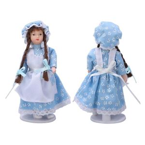 FIGURINE - PERSONNAGE SURENHAP Figurines miniatures en céramique Figurines de fille en céramique pour maison de poupée 1:12, articulations jouets poupee