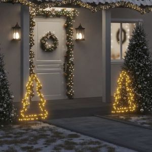 VOILE D'OMBRAGE vidaXL Décoration lumineuse arbre de Noël avec piquets 115 LED 90 cm 357727