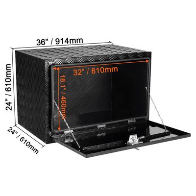 Coffre De Rangement Avion Aluminium Noir 30 Pouces – Pour Pick-up, Remorque, Extérieur (neuf)