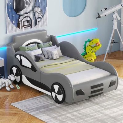 Cadre en bois Kids voiture lit Chambre à coucher modernes lit