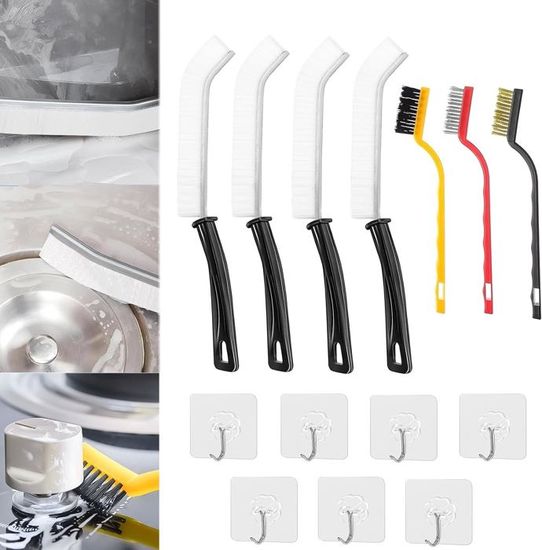 Kit De Nettoyage Lifhety 8 Pièces - Brosses Pour Interstices Et Joints