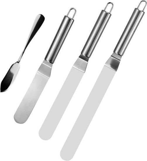 Spatule Coudée Pâtisserie Inox 27cm - Pour Glaçage Et Crêpes