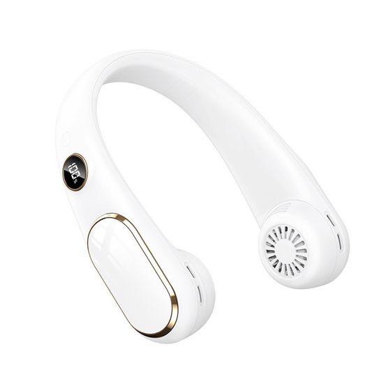 Ventilateur De Cou Portable Sans Pales Rechargeable USB | 3 Vitesses, Refroidissement 360° Mains Libres | Idéal Bureau, Sport, Voyage